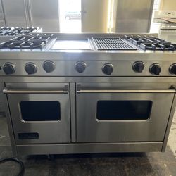 VIKING 48”WIDE GAS RANGE STOVE STAINLESS STEEL 