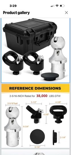 60618 Puck System 38000 LBS Gooseneck Hitch Ball Kit - Compatible with 2013-2024 Dodge RAM 2 - 2-5/16 Inch Gooseneck Ball for Truck Bed with 2