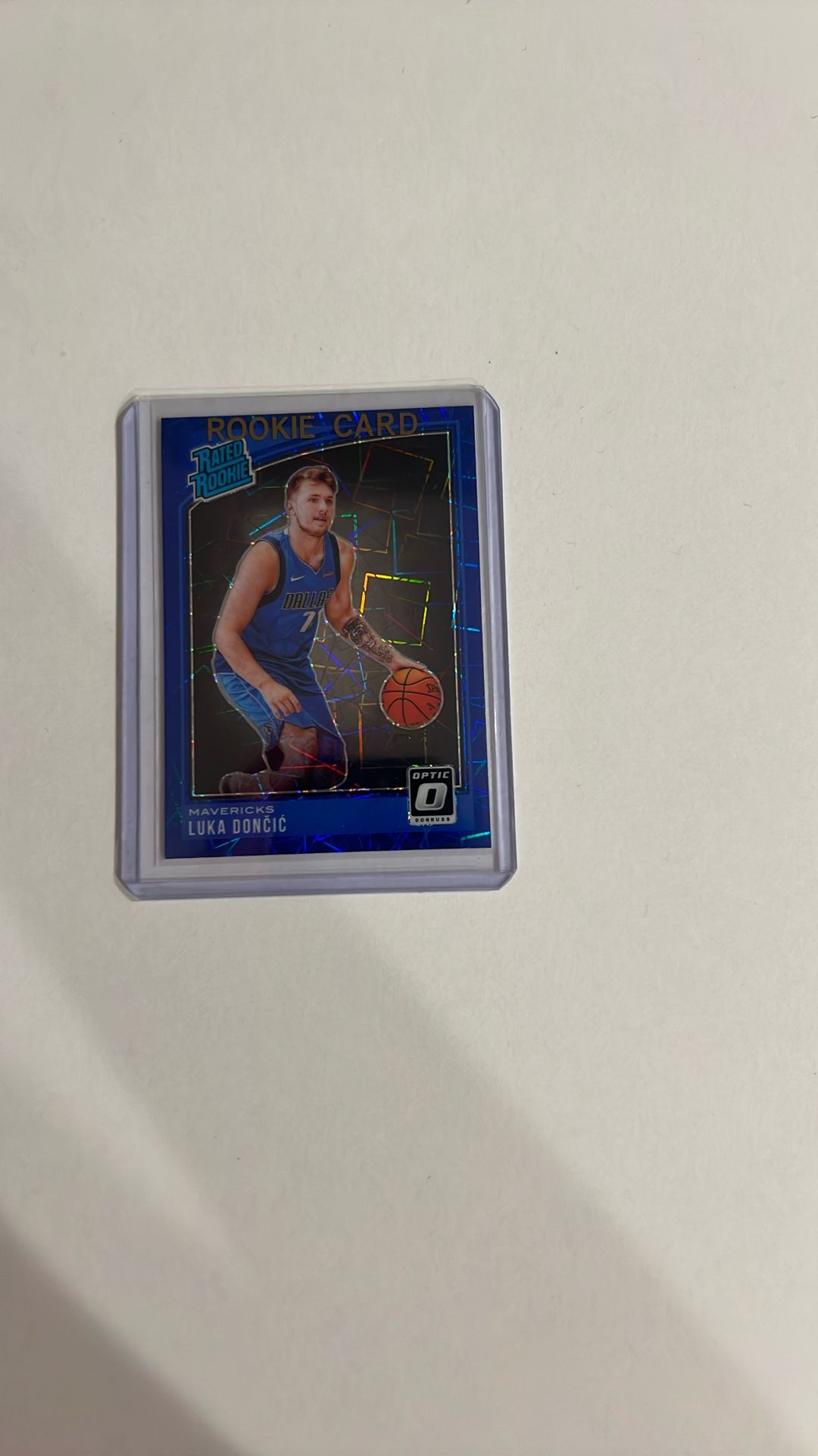 Luka Doncic 2018 Panini Donruss Optic Blue Velocity Rated Rookie Card #177