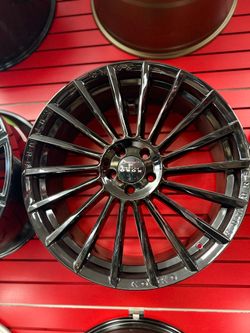 22" Inch Urfa FF Giovanna Wheels Gloss Black Porche Panamera 22x9 22x10.5 NEW