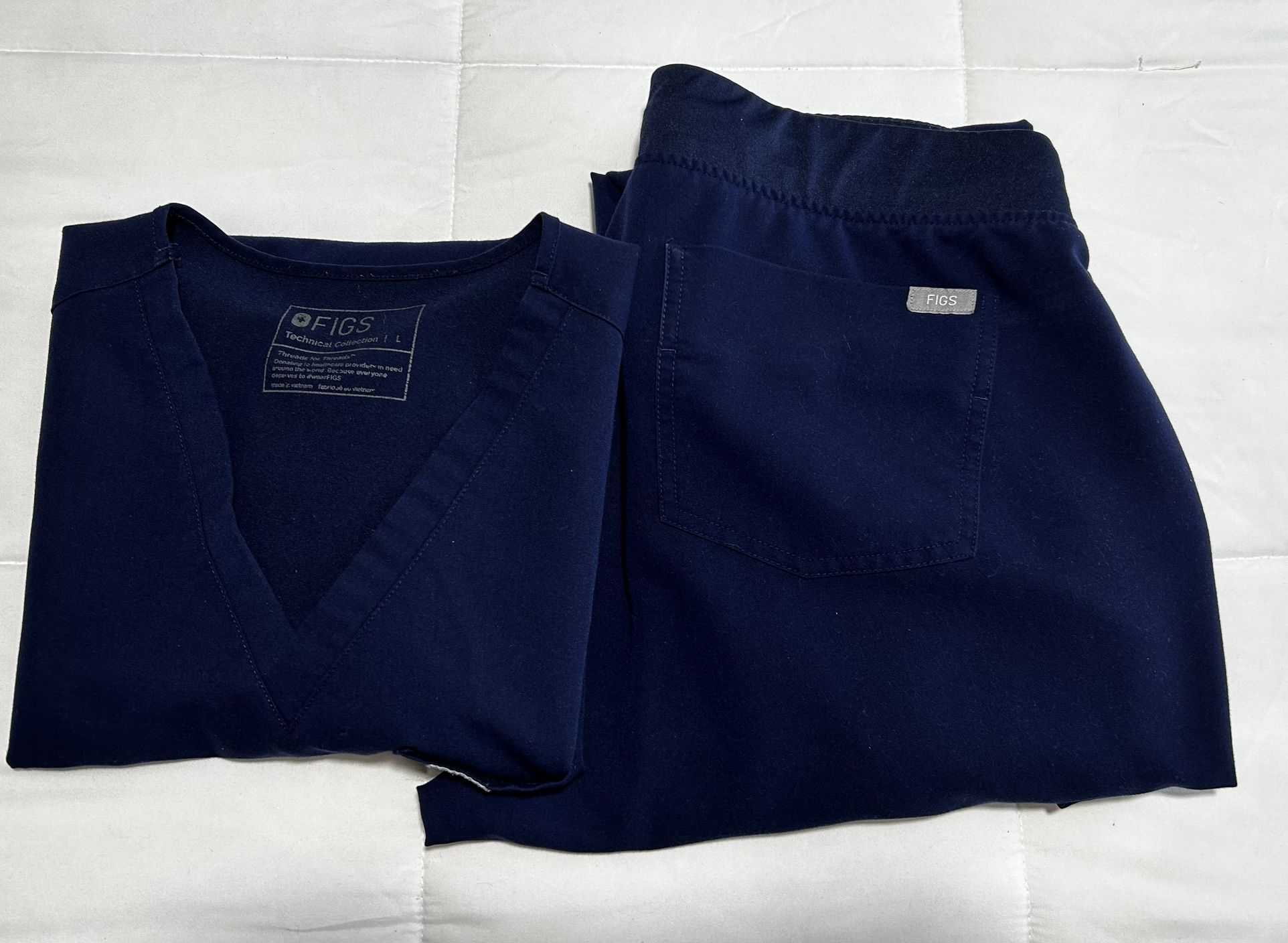 Figs scrubs set size L - Navy blue