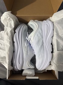 Hoka Bondi 9 Men's Size 9 White, Worn Once, With Box