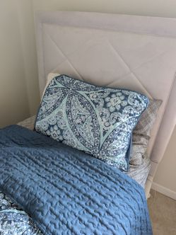 Twin headboard and mattress