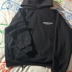 Black And White Essentials Hoodie Size M