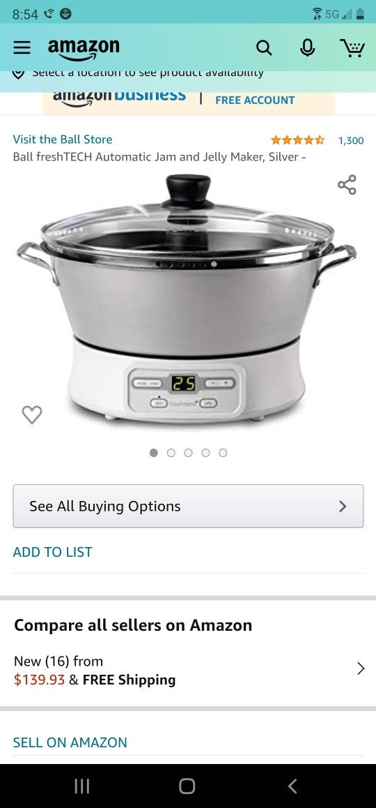 Ball freshTECH Automatic Jam and Jelly Maker, Silver