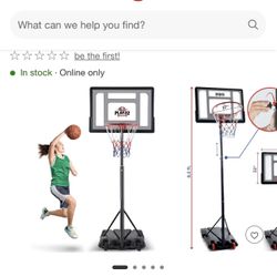 Kids Basketball Hoop - 70-84in Adjustable Height, Portable Basketball Hoops & Goals for Kids-Youth in In/Outdoor -