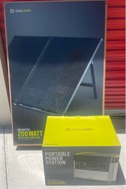 Portable Power Station GOAL ZERO Yeti 1500X 1500 Wh with 200 Watt Solar Panel Briefcase - new in Box
