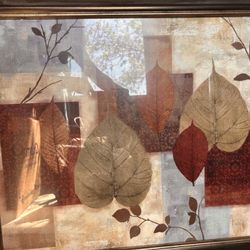 Leaves and Geometry Framed Art Print