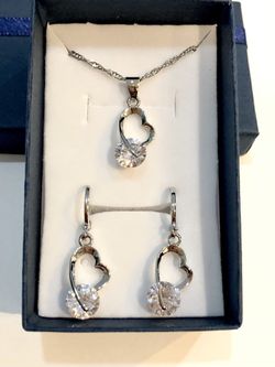 Set of Necklaces and earring! Sterling silver 925