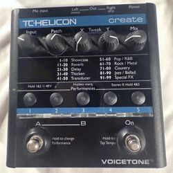 TC-Helicon VoiceTone Create Vocal Effects Pedal w/ Power Supply & Box 