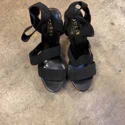 Guess Heels Black Straps