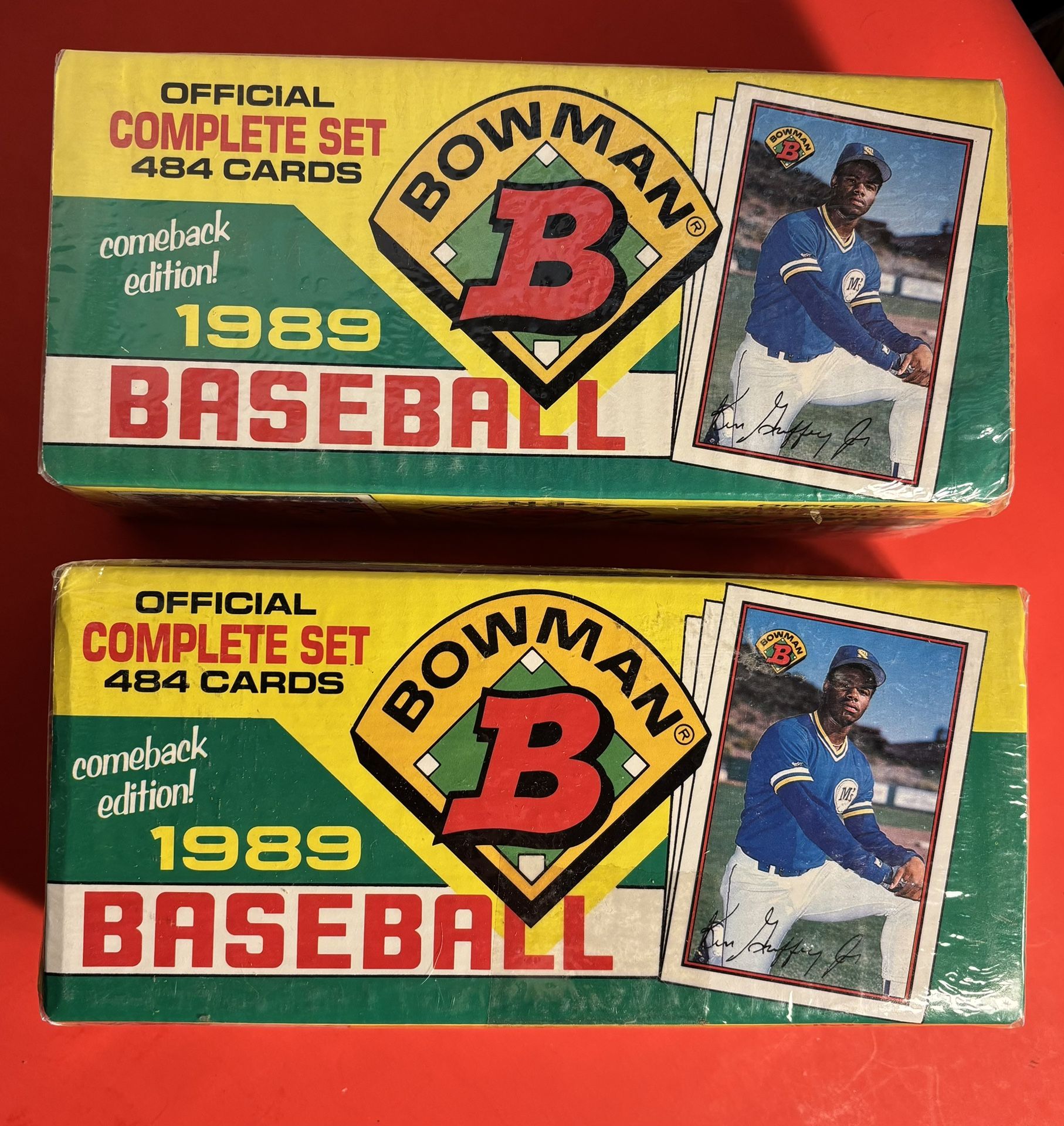 NEW TWO 1989 Bowman Baseball Complete Factory Sealed Sets. Includes rookie cards of Ken Griffey Jr and John Smoltz