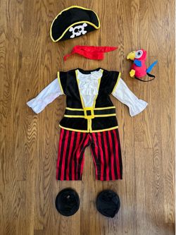 Spooktacular Creations Baby Pirate Costume Set 12-18 Months Hat Parrot