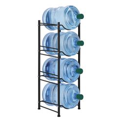 5 Gallon Water Bottle Jug Holder 4 Tier Heavy Duty Cooler Jug Storage Rack Detachable Bottle Organizer Shelf for Home, Kitchen, Office, Breakroom Spac