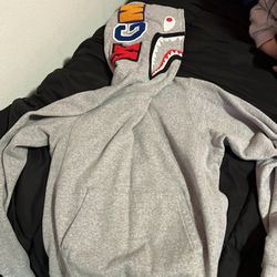 Gray Bape hoodie - size small 