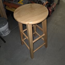 Three Wooden Bar Stools