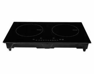 Electric Cooktop, 2 Burners, 24 in. Induction Stove Top, Built-in Magnetic Cooktop 1800 W, 9 Heating Level Burner