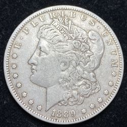 1889   Beautiful  Rare  Morgan Silver Dollar O !