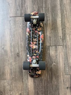 Limited Edition Floral Black Pennyboard 27 Inch