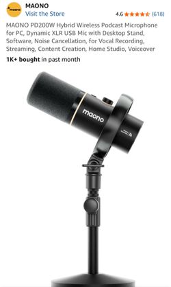 MAONO PD200W Hybrid Wireless Podcast Microphone