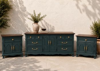 Briarwood Vintage Dresser & Nightstand Set | Solid Wood