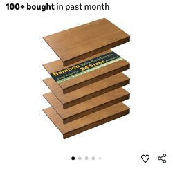 4061: New Gashell Wire Shelf Covers, Bamboo Wire Rack Covers for Pantry, Closet (5pcs, 32" W x 16" D)