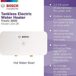 Bosch Thermotechnology (contact info removed), 4.5kW, Bosch US4-2R Tronic 3000 Electric #1063