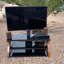 Samsung Tv 50 Inch And Tv Stand Tempered Glass 