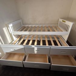Twin bed with trundle and drawers brand new