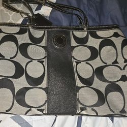 coach f21949 signature stripe tote