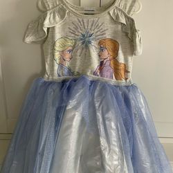 Girls Size 5/6 Disney Frozen Dresses And Sandals 