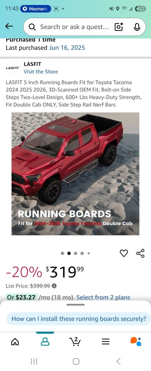 Toyota Tacoma Running Boards NEW