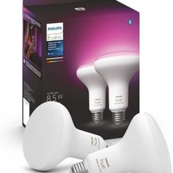 Bombillas LED inteligentes Philips Hue BR30 - Bombillas de 85W sin parpadeo - Compatibles con Bluetooth, Alexa, New Open Box