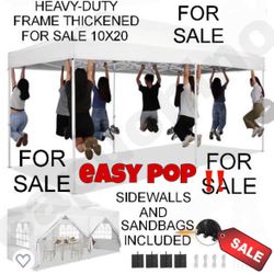 Canopy Tent 10x20 Gazebo Party T |ent Heavy Duty Pop Up w/Sidewalls &Sand Bags/