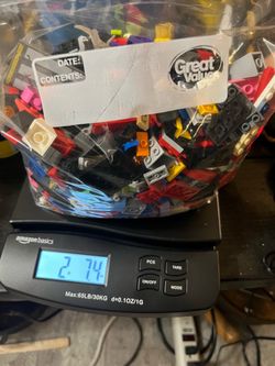 Bulk Mixed LEGO Bricks Lot 2.74 lbs