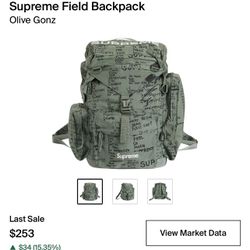 Supreme Field Backpacks Black And Olive Gonz