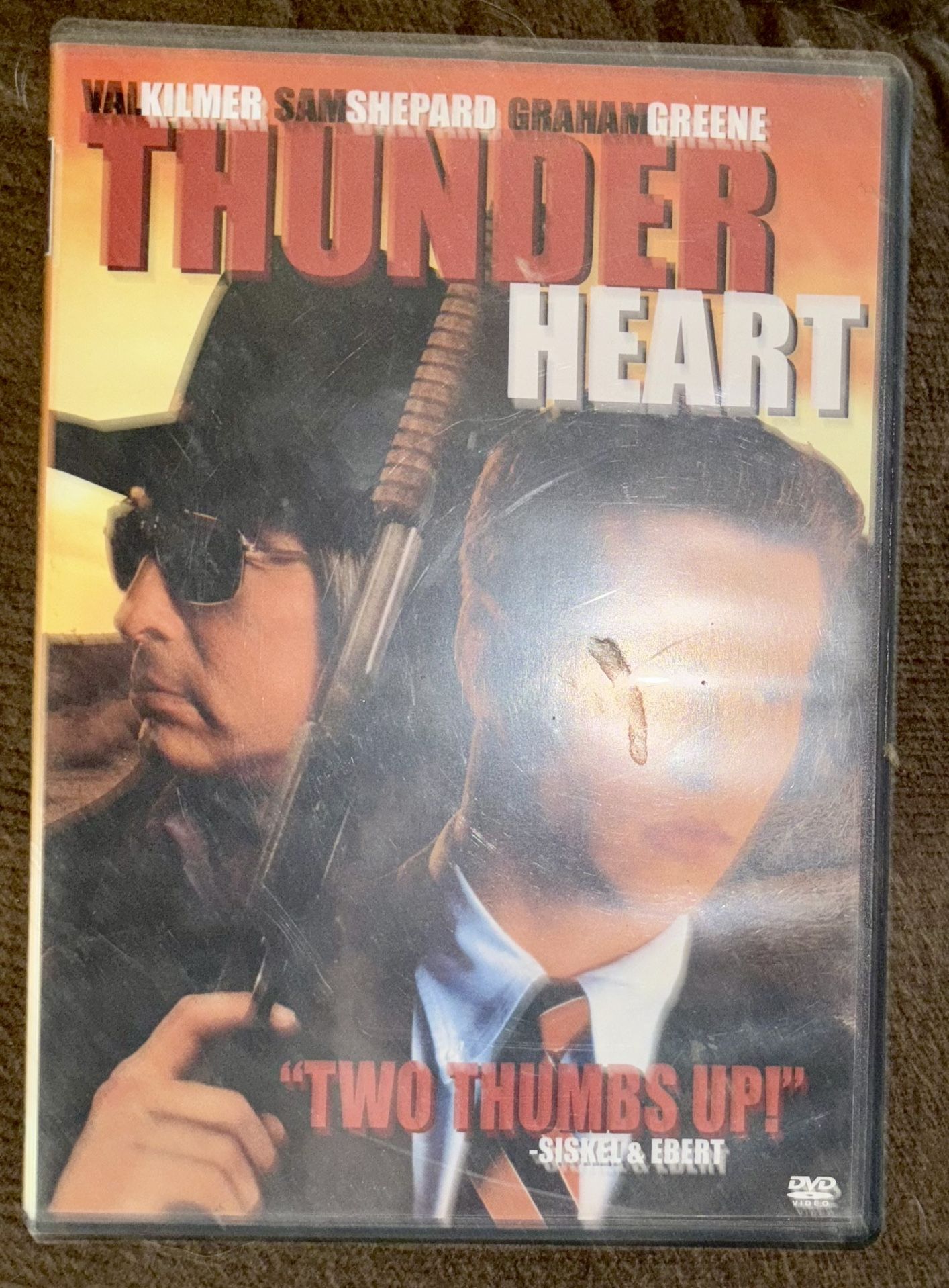 Thunder Heart DVD - a gritty crime drama starring Val Kilmer, Sam Shepard, and Graham Greene 