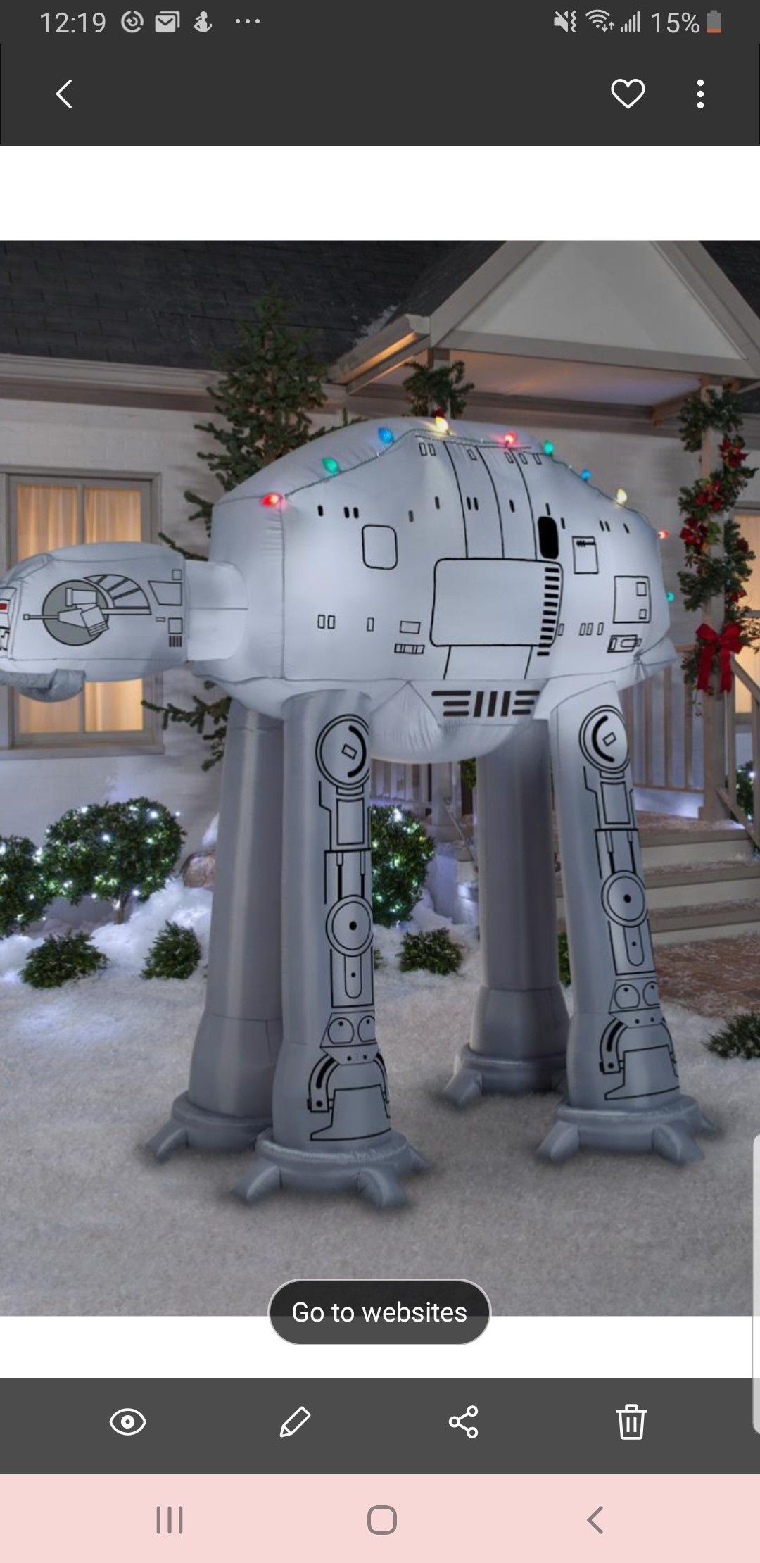 Star Wars Christmas At At Walker