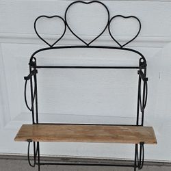 Sweetheart Shelf Metal and Wood