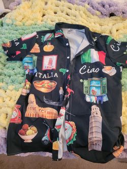 Unisex Italy top and shorts 2 sets