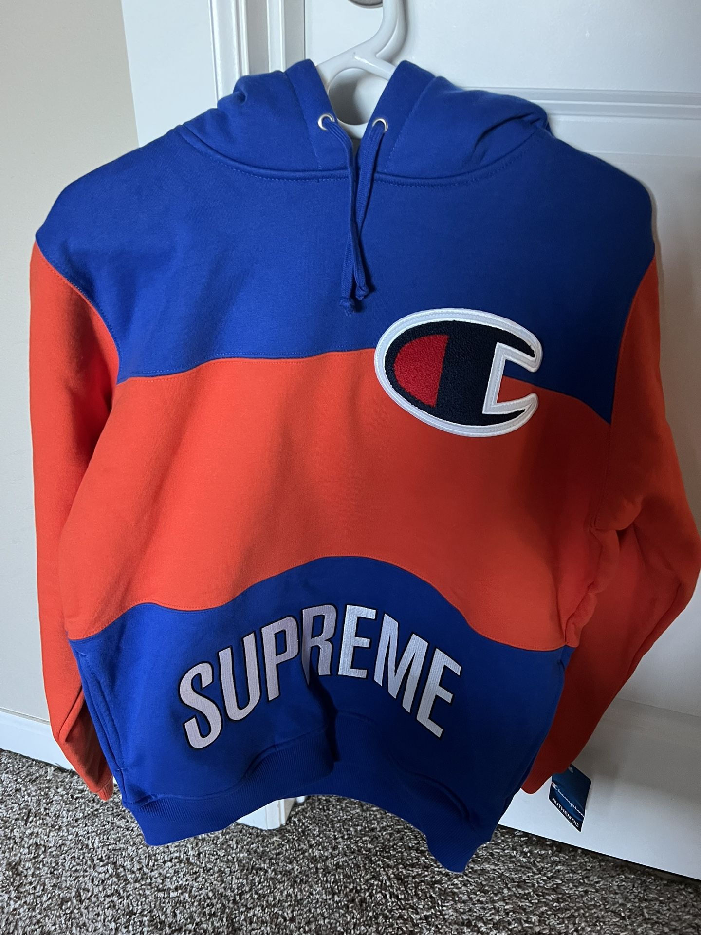Supreme x Champion Hoodie - Orange And Blue Brand New Size Small