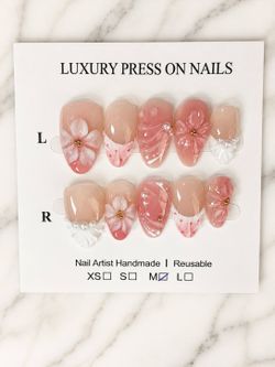 ✨ Handmade Luxury Press-On Nails | $15 | Buy 2 Get $3 Off ✨