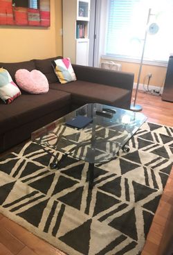 Glass coffee table
