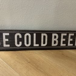 Wood Beer Sign 