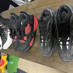 Jordan 12 Playoffs Jordan 4 Red Thunder Yeezy 700 V3 Dark Glow