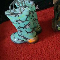 Shark Light Up Rain Boots  8c