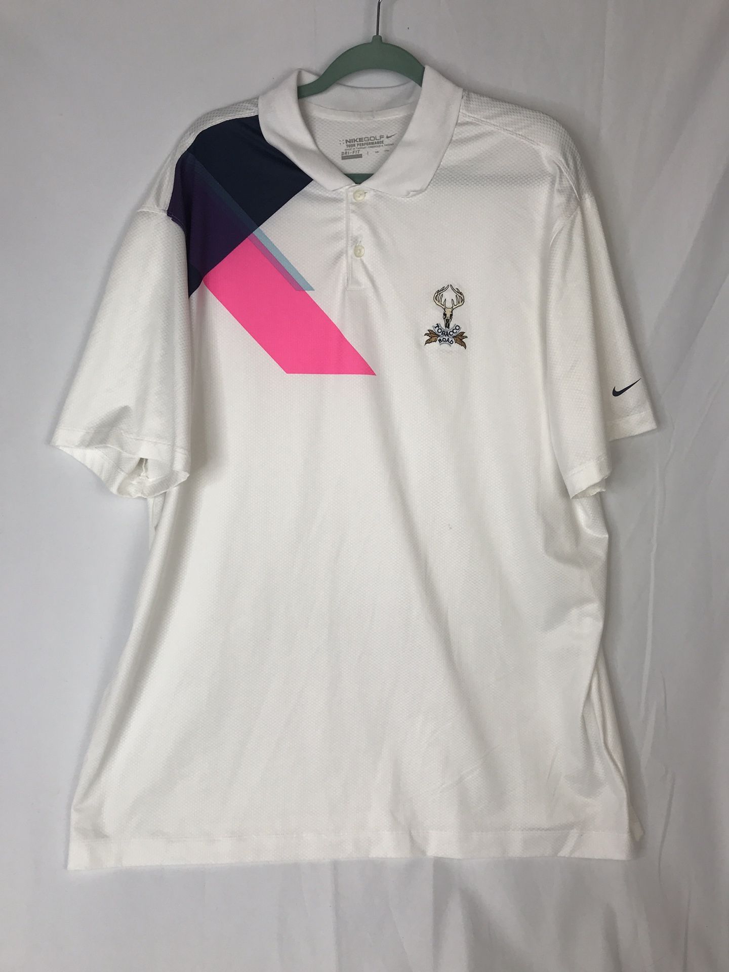NIKE GOLF Shirt Large DRIFIT TOBACCO ROAD ⛳️RARE Size XXL
