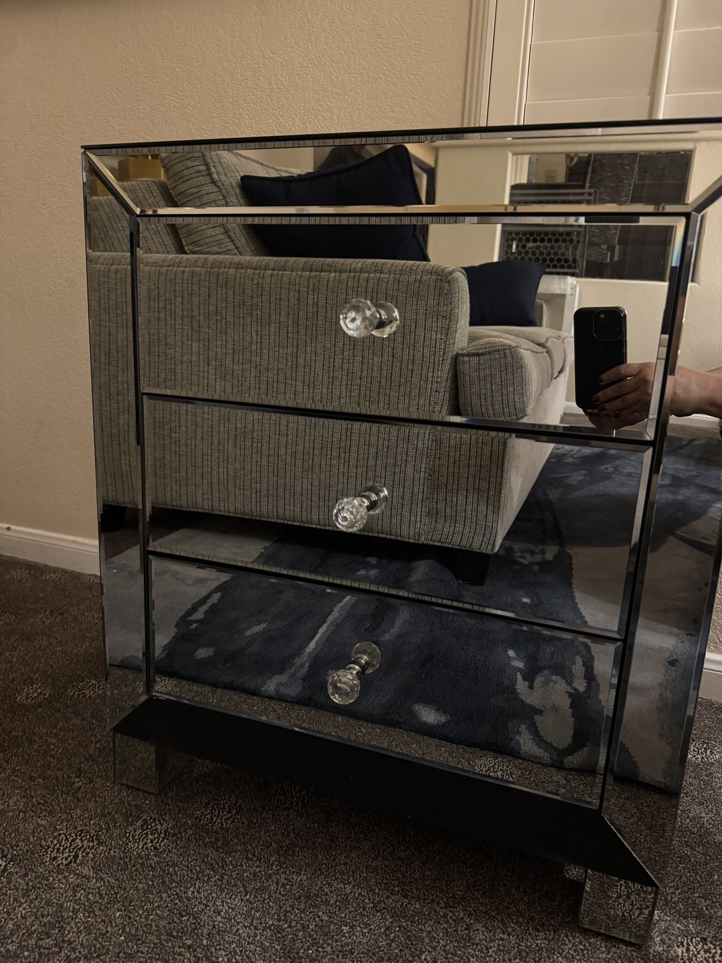 Mirrored Nightstand