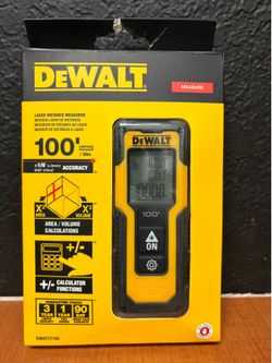 DEWALT 100FT LASER DISTANCE MEASURER 100’/30 M DWHT77100