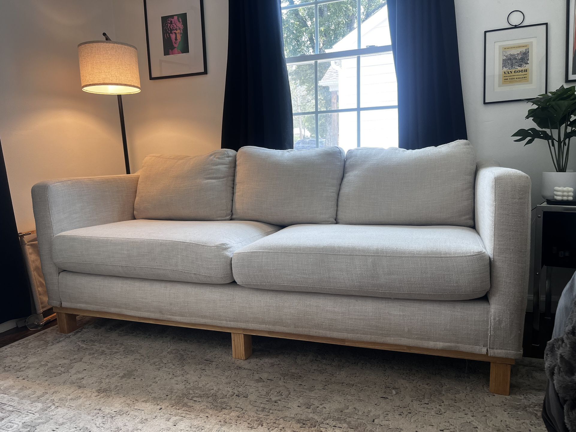 Beige Two Cushion Gap Couch